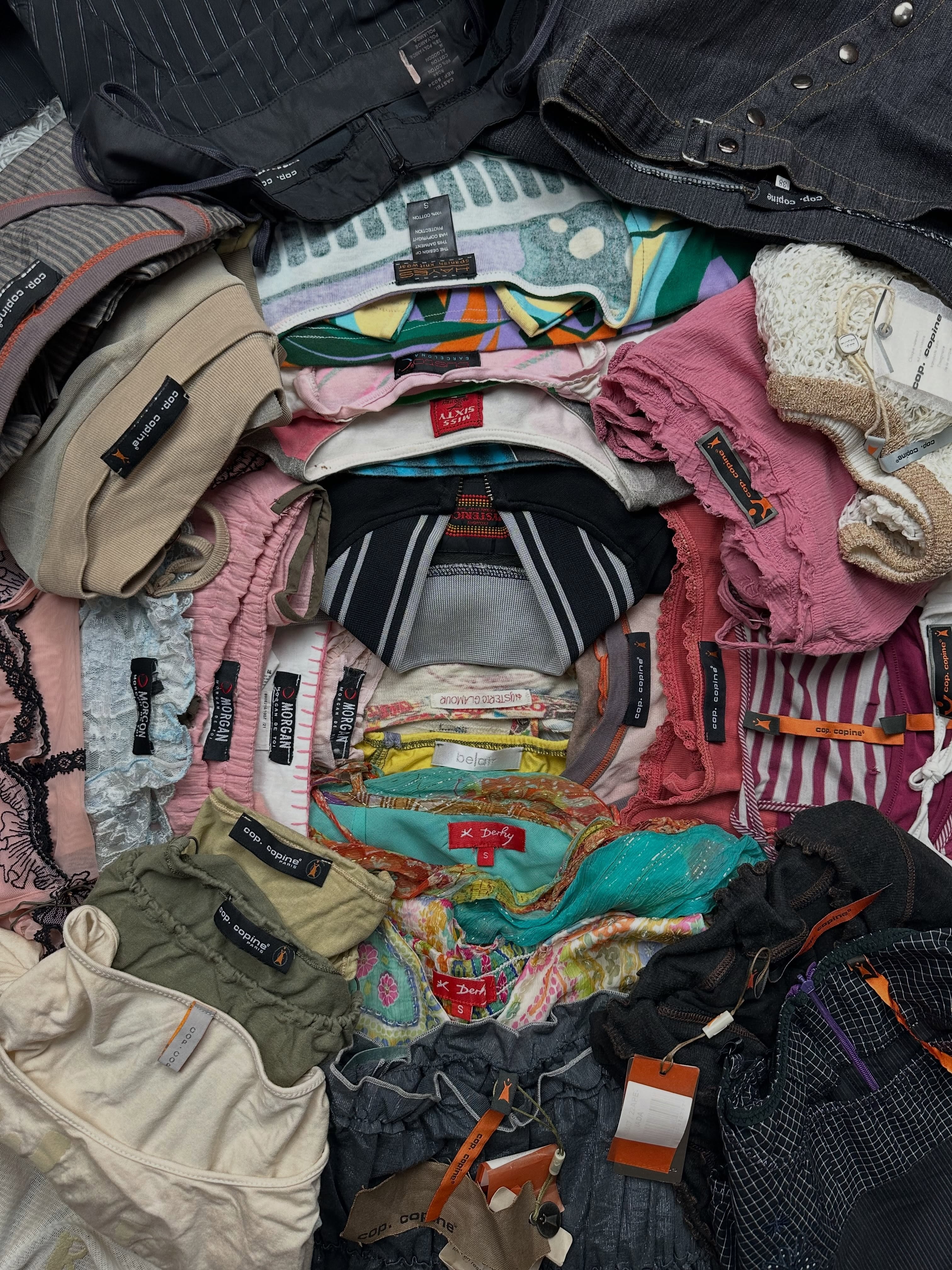 A colourful selection of vintage pieces sourced by Vintage Trade Thailand